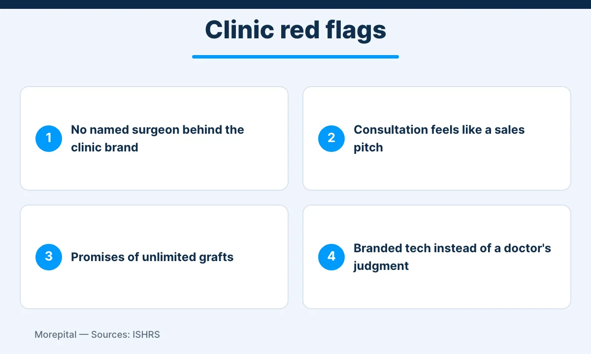 Red flags when choosing a clinic for a hair transplant in Turkey